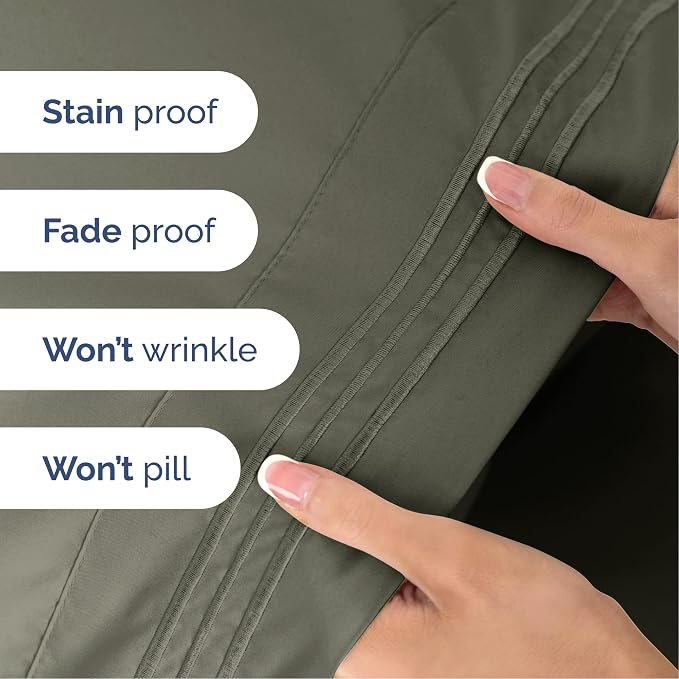 Queen Size 4 Piece Sheet Set - Ultra Soft & Cooling Bed Sheets - Dark Taupe | Fits 8 Inch to 16 inch Mattress, Wrinkle Free & Fade Resistant with Deep Pockets, Breathable, Comfy Hotel Luxury Bedding