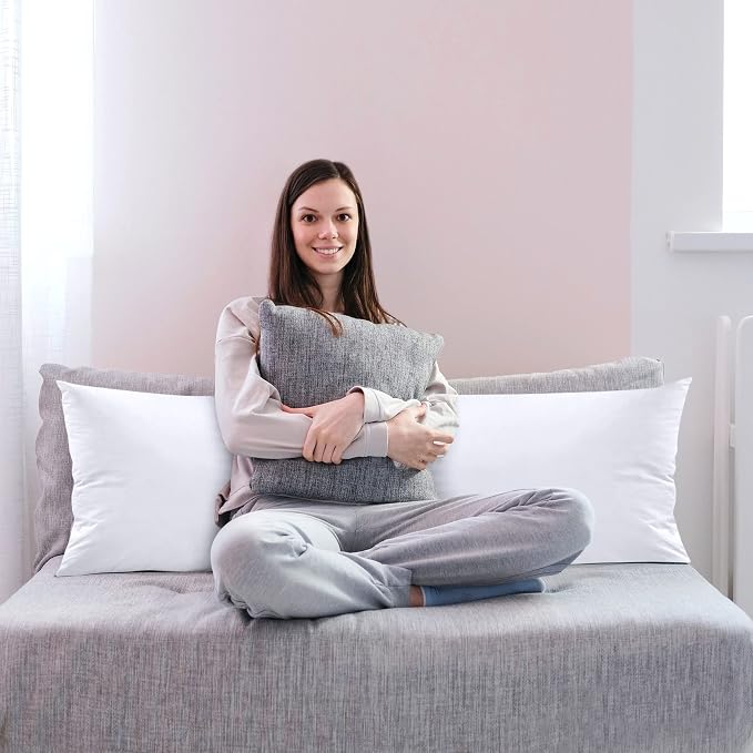 Utopia Bedding Full Body Pillow for Adults (White, 20 x 54 Inch), Long Pillow Insert for Sleeping, Ideal for Side Sleepers (Pack of 2)
