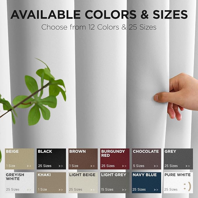 Joydeco Door Curtain Blackout Curtains for Doorway Privacy Closet Drapes | Room Divider Curtains for Bedroom Living Room, Sliding Door Curtains for Open Closet (Greyish White, 52Wx72L, 1 Panel)