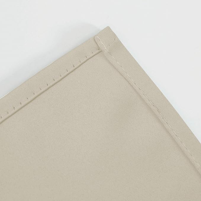 Light Beige Thermal Blackout Curtains/42 x 72 Inch/Set of 2 Panels Room Darkening Curtains for Bedroom