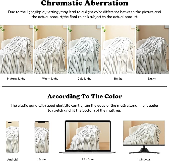 NEWCOSPLAY Fleece Ribbed Cozy Twin Blanket for Couch, Black White, 60"x80" | Premium Silky Flannel Blanket, Soft Lightweight Fluffy Throw Blanket for Bed Sofa Decor, Gift for All Season Use