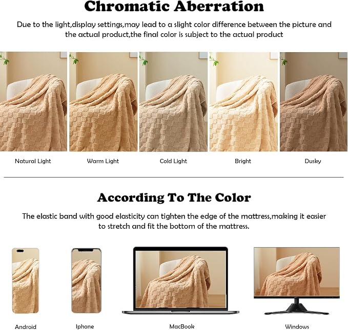 NEWCOSPLAY 3D Checkered Flannel King Blanket, Brown Checkered, 90"x110" | Super Soft Cute Lightweight Decorative Premium Silky Fleece Blanket for Couch Sofa Bed, Gift for Women Men, All Season Use