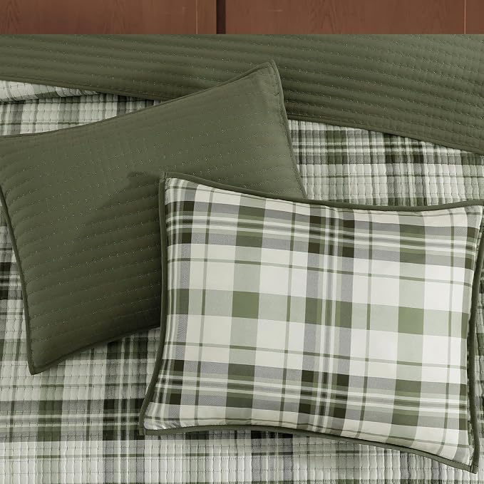 Queen Quilt-Lightweight Bedspread Plaid Quilt Queen Size Quilt Bedding Set | Reversible Lightweight Bedspreads Coverlet for All Seasons, Suitable for Bed, Couch, 3 Pieces, 90"x94"