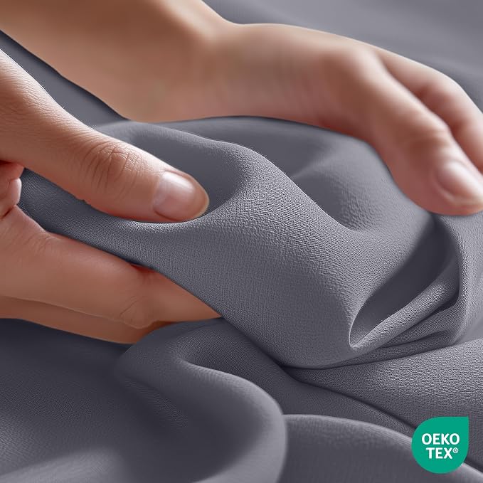 Twin XL Size Flat Sheet Only, Ultra Soft & Breathable Hotel Sheets, Grey | Hotel Bedding, Cooling Comfort, Smooth Feel, Wrinkle & Fade Resistant, Easy Care, Long-Lasting, Machine Washable, OEKO-TEX