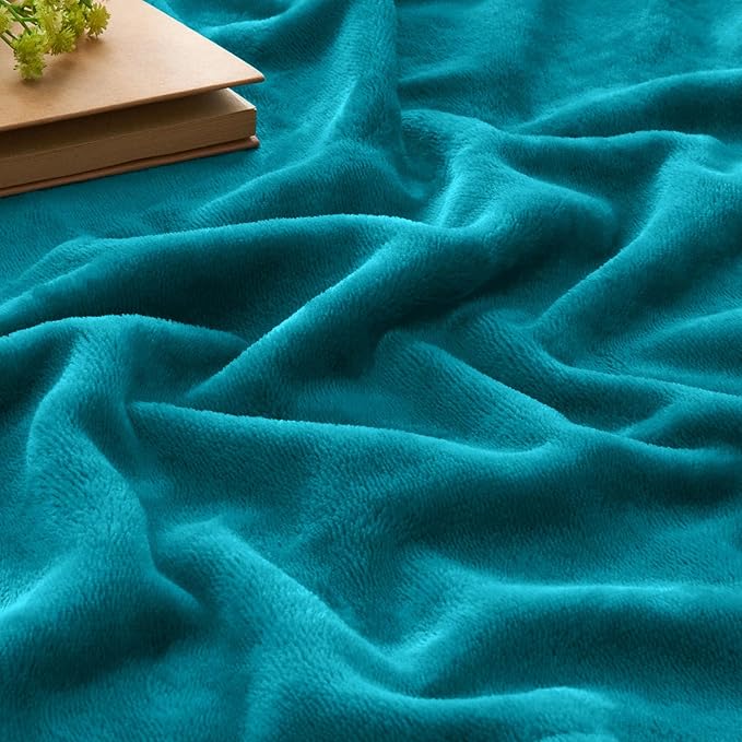 BEDELITE Fleece Blanket Soft Plush Queen Size Bed Blanket Teal Blue 90"x90" | Ultra Soft Fleece, Plush Microfiber, Lightweight Warmth, All Season Comfort, Fade Resistant, Machine Washable,Perfect for Bed