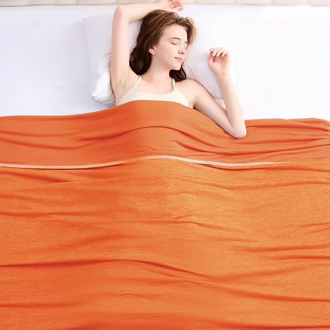 Topcee Cooling Blanket (90"x90"Queen Size) for Night Sweats Absorbs Heat to Keep Adults Cool on Warm Nights, Q-Max 0.5 Cooling Blankets for Hot Sleepers, Ultra-Cool Lightweight Blanket for Bed | Absorbs Heat Cold Summer Blanket for Night Sweats & Menop...