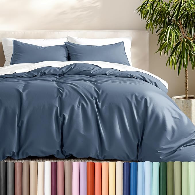 Bare Home Duvet Cover Set 1800 Ultra-Soft (King, Bering Sea) | Lightweight, Cooling, Breathable, Premium 1800 Ultra-Soft, All-Season
