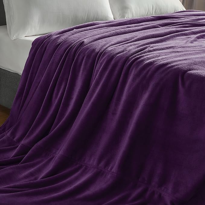BEDELITE Fleece Blanket Soft Plush Oversized Bed Blanket Purple 120"x120" | Ultra Soft Plush Fleece, Lightweight Warmth, All Season Comfort, Fade Resistant, Machine Washable, Perfect for Sharing