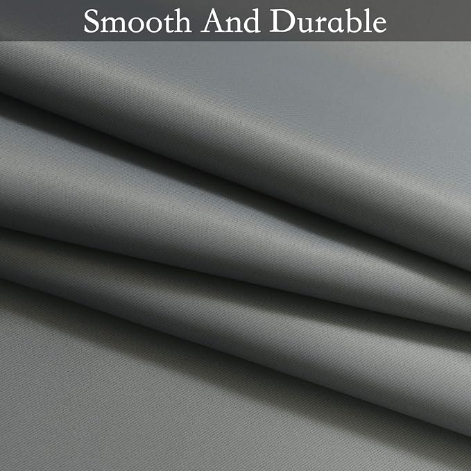 SimpleHome Ombre Grey to Grey White Curtains for Living Room 70Wx84L | Room Darkening Curtains for Bedroom,Gradient Light Blocking Curtain,Thermal Insulated Grommet Window Drapes,2 Panels,84 Inch