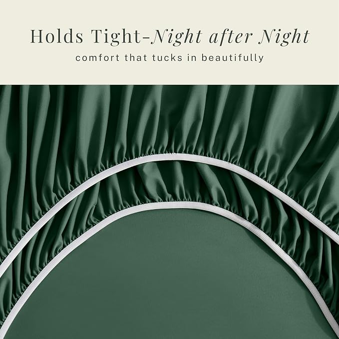 Hearth & Harbor Bed Sheets, Luxury Soft 6 Piece Bed Sheet Set Extra Deep Pocket Fitted Sheets Fits Mattress up to 21", Double Brushed Bedding Sheets & Pillowcases,