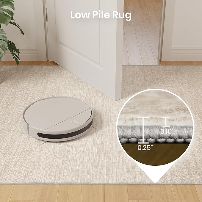 8x10 Area Rugs for Living Room, Large Washable Rug Non Slip Brown | Soft Low Pile, Thin & Lighweight Carpet, Folable Stain Resistant Modern Indoor Floor Mat for Bedroom, Dining Room, Home Decor