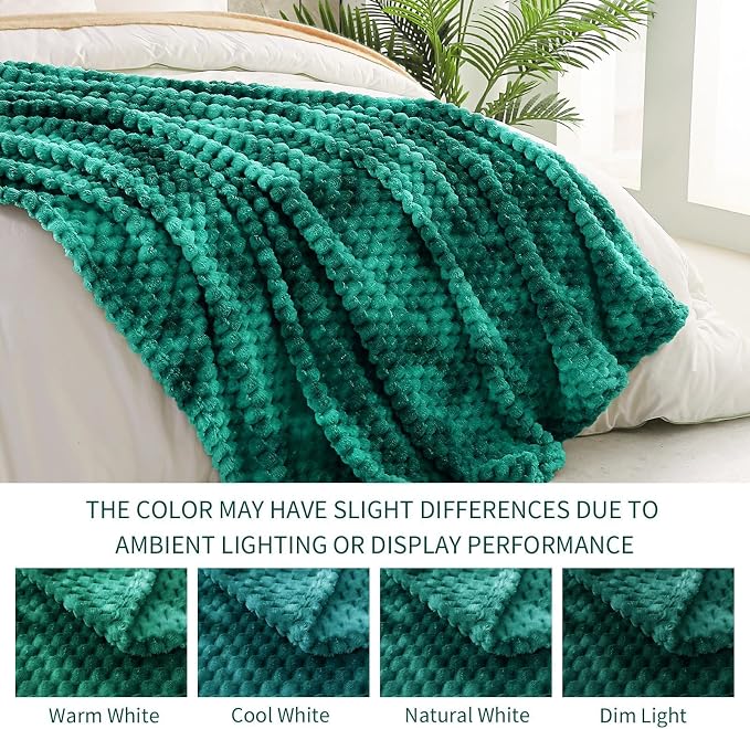 Exclusivo Mezcla 3D Fleece Twin Size Blanket for Bed, Tie-dye Teal | Extra Soft Fuzzy Plush Lightweight Bed Blankets, Cozy Fluffy Decorative Blankets for All Seasons, 60x80 Inches