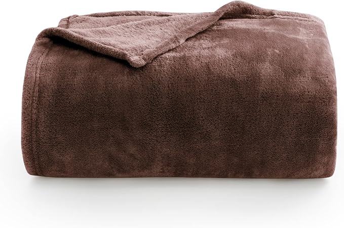 BEDELITE Fleece Blanket Soft Plush Throw for Couch Brown 50"x60" | Ultra Soft Fleece, Plush Microfiber, Lightweight Warmth, All Season Comfort, Fade Resistant, Machine Washable, Couch Sofa Bed