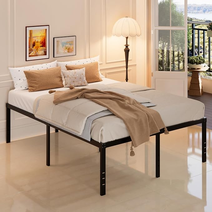 Maenizi California King Bed Frames, 20 Inch Heavy Duty Metal Platform with Steel Slat,