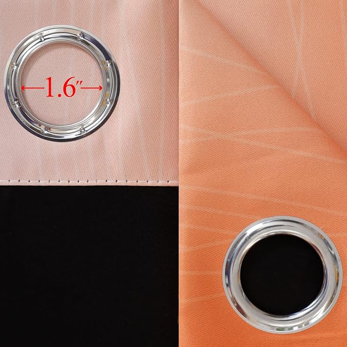 Ombre Orange and Blue Blackout Curtains 52Wx45L Inch Long | Gradient Curtains for Living Room,Thermal Insulated, Full Light Blocking,Grommet Window Drapes for Boys Bedroom, 2 Panels Set