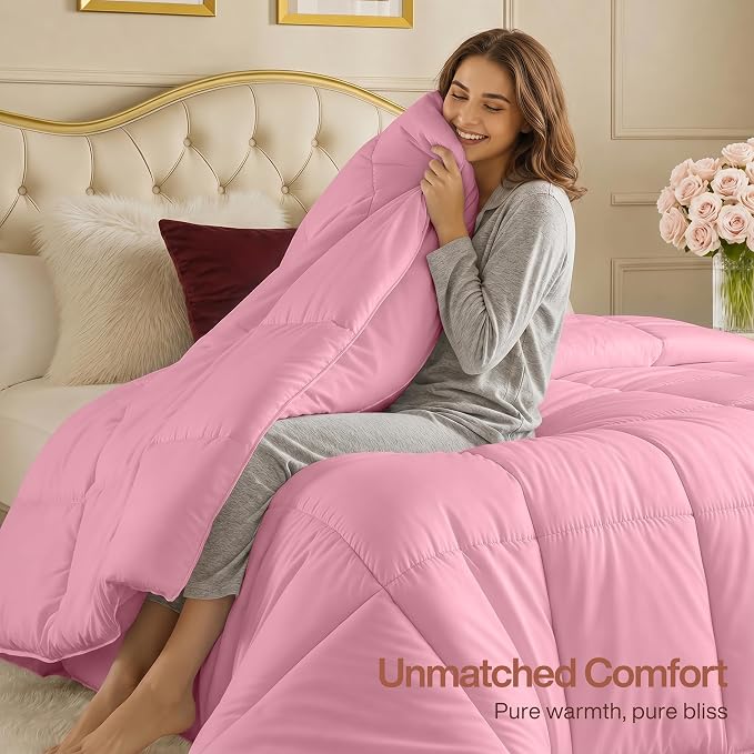 Utopia Bedding Duvet Insert, Comforter King Size 90 x 102 Inches, Pink | Cozy All Season Comforter for Kids and Teens, Unisex, Down Alternative Fill, Soft Microfiber Shell, Machine Washable.