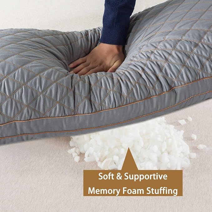 WhatsBedding Memory Foam Body Pillow with Cover, Long Bed Pillow for Adults | Breathable Removable Pillowcase, Skin-friendly, Medium-firm for Side Sleepers, Large Size Fits All