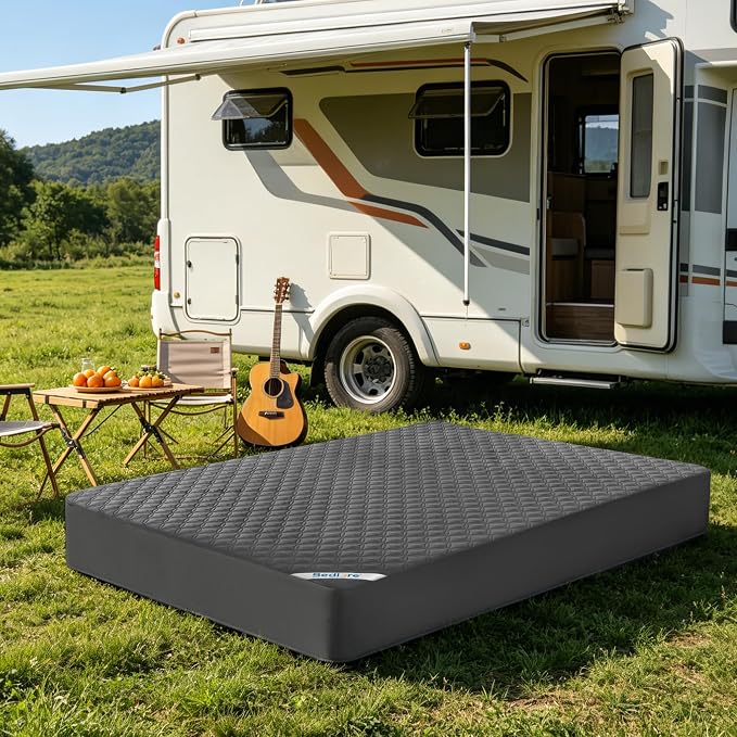 BEDLORE Waterproof RV Queen Size Mattress Protector, Deep Pocket Fit | Soft Noiseless Breathable Bed Mattress Cover Pad, Fits 6-18 Inch Deep Mattresses, Ideal for Home, Bedroom, Hotel, Gray