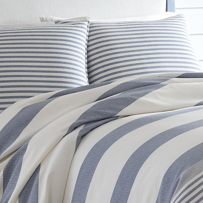 Nautica - Twin Duvet Cover Set, Cotton Reversible Bedding with Matching Sham, Mediterranean Inspired Bedding Set for All Seasons (Fairwater Blue, Twin) (Pack of 2)