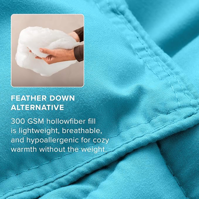 Bare Home Comforter Set - 1800 Ultra Soft (Twin/Twin XL, Aqua) | All-Season, Breathable, Hypoallergenic, Premium 1800, Warm, Cozy
