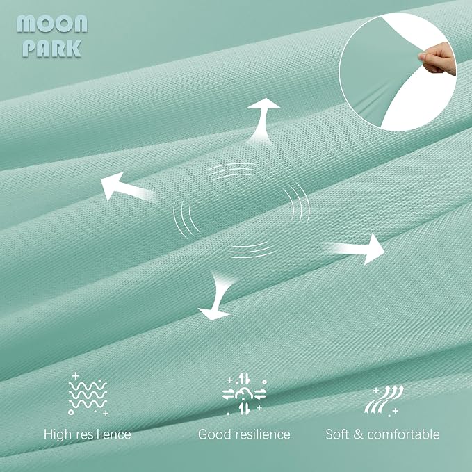 MOON PARK Pregnancy Pillows for Sleeping - U Shaped Full Body Maternity Pillow with Removable Cover - Support for Back, Legs, Belly, Hips - 57 Inch - Turqouise - Cooling Cover