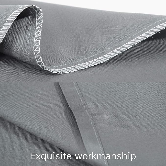 NTBAY Queen Egyptian Cotton Sateen Pillowcases, Set of 2, Dark Grey | 500 Thread Count Egyptian Cotton Sateen with Envelope Closure, 2 Pack 20 x 30 Inch Pillowcases, Insert Not Included