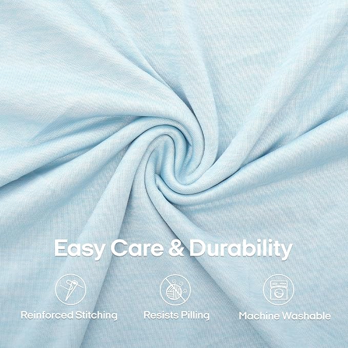 ZonLi Cooling Body Pillowcase for Hot Sleepers, Breathable Body Pillow Cover, Double-Sided Cooling Fabric, Soft Silky Touch, Ideal for Night Sweats, 20 x 54 Inch, Blue