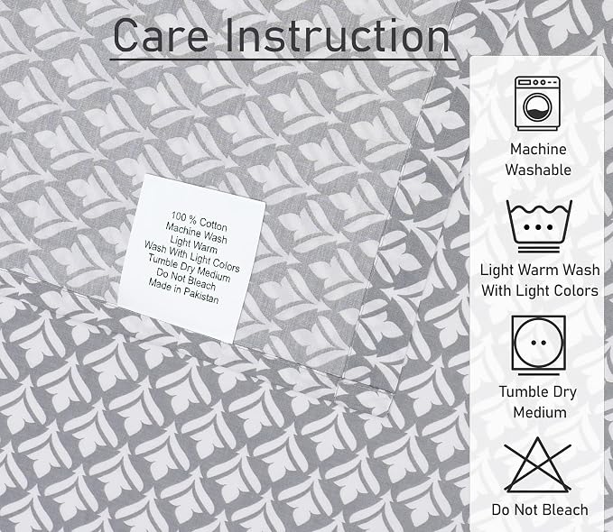 RUVANTI 100% Cotton Percale Sheets Full Size, Idiomatic Expression | Crisp Cooling, Deep Pocket 16", Soft Breathable & Durable, Hotel-Style, 4 Piece Set