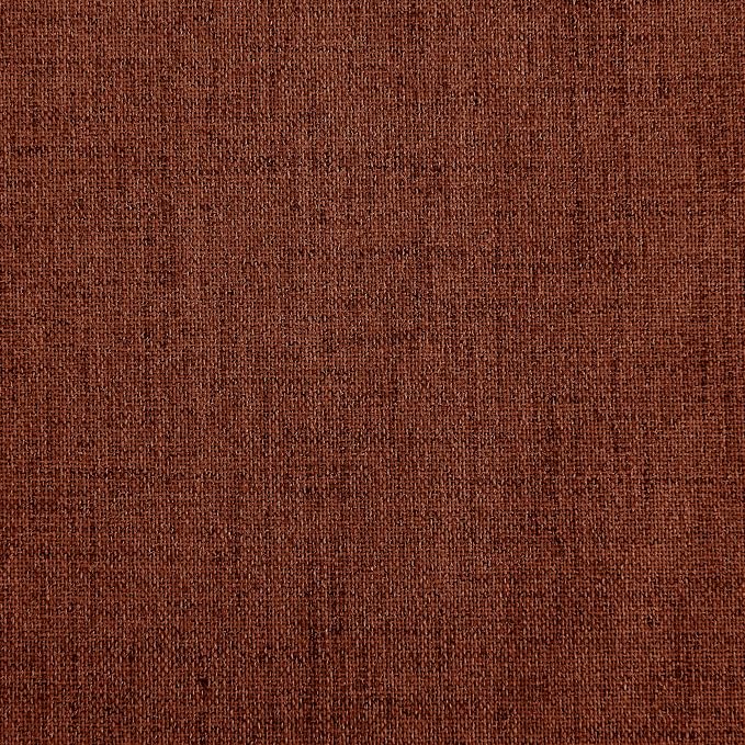 NICETOWN 100% Absolutely Blackout Linen Curtains with Thermal Insulated Grey Liner, 52" Wide, 2 Panels, 84 inches Long Drapes, Grommet Retro Burnt Orange Linen Vertical Drapes Privacy for Bedroom