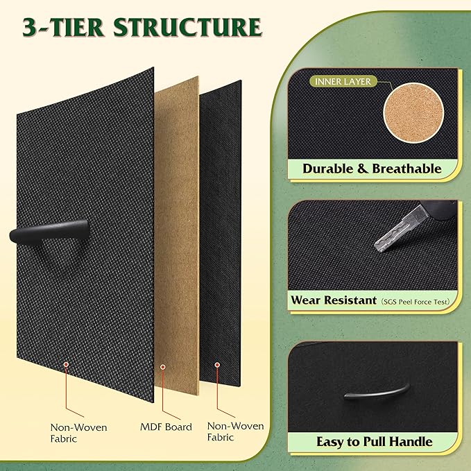 WLIVE Tall Fabric Dresser with 8 Drawers, Storage Tower with Fabric Bins, Double Dressers, Chest of Drawers for Closet, Bedroom, Living Room, Hallway, Dorm, Black and Rustic Brown | Black tall 8-drawer fabric dresser with bins, sleek modern tower for b...
