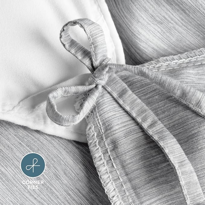 Bare Home Duvet Cover Set 1800 Ultra-Soft (King, Heathered Pewter) | Lightweight, Cooling, Breathable, Premium 1800 Ultra-Soft, All-Season