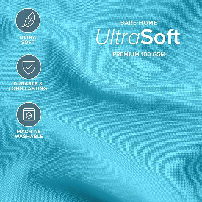 Bare Home Comforter Set - 1800 Ultra Soft (Twin/Twin XL, Aqua) | All-Season, Breathable, Hypoallergenic, Premium 1800, Warm, Cozy