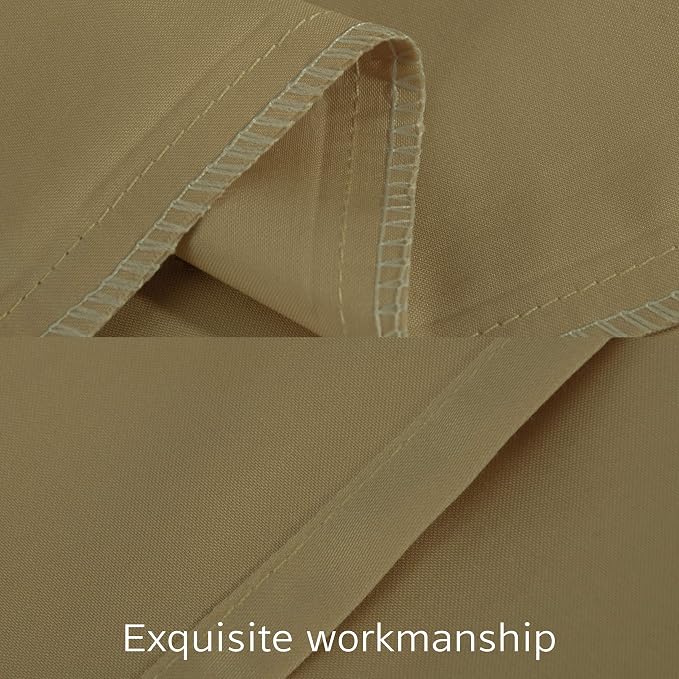 NTBAY Queen Egyptian Cotton Sateen Pillowcases, Set of 2, Khaki | 500 Thread Count Egyptian Cotton Sateen with Envelope Closure, 2 Pack 20 x 30 Inch Pillowcases, Insert Not Included