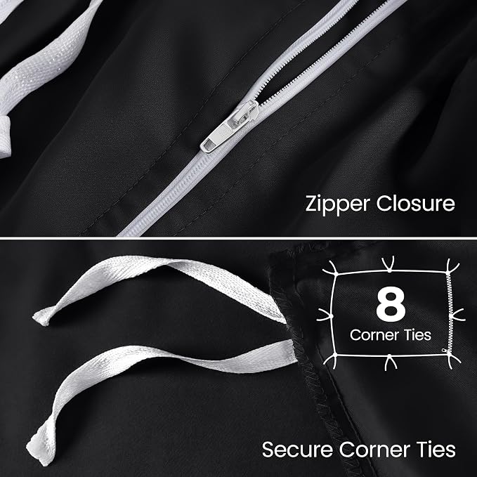 Utopia Bedding 4 Piece Bedding Set - 1 Fitted Sheet (60x80), 1 Duvet Cover Queen Size, 2 Pillow Case Standard - All Season Luxury Bed in a Bag with Zippered Queen Duvet Cover - No Comforter (Black)