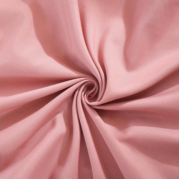 Merryword Pink Mocha Pillowcases King Pillowcases Ruffled Pillow Shams Set of 2 Cute Pillowcases Solid Ruffled Fringe Design Pink Shabby Chic Pillowcases 2 Pack (King (20''x36''), Pink Mocha)