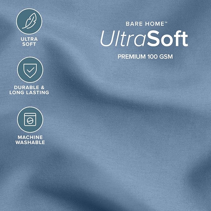 Bare Home Full Comforter Set - 1800 Ultra Soft (Full, Coronet Blue) | All-Season, Breathable, Hypoallergenic, Premium 1800, Warm, Cozy