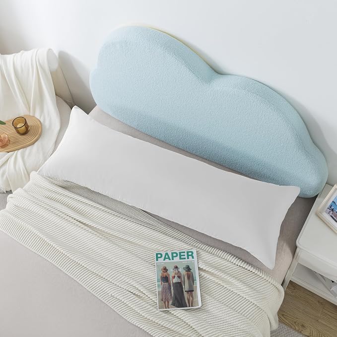 Ubauba Memory Foam Body Pillow with Cover, Full Large Body Pillows Insert for Adults with Envelope Closure Pillowcase, Firm & Fluffy Long Bed Pillows for Sleeping (20x54 inch, Pure White)
