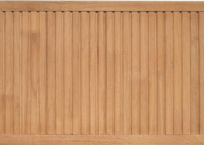 Christopher Knight Home Jill Modern King Bed Frame and Headboard, Bed Frame King with Upholstered Headboard, Wooden King Platform Bed Frame with Slat Supports, No Box Spring Needed, Natural+White