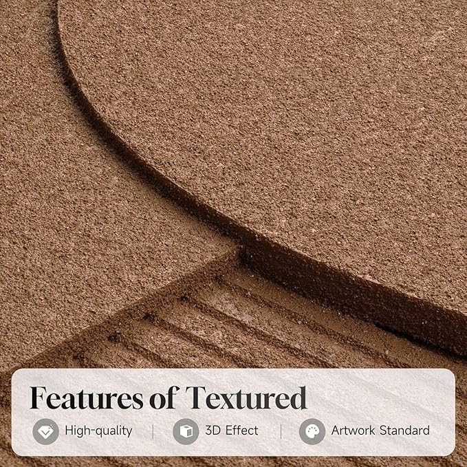 3D Textured Large Framed Abstract Wall Art for Living Room, 3Piece 24x36 In | Wood Frames, Neutral Black White Brown Sandstone Paintings, Modern Artwork for Walls, Geometric Wall Decor Bedroom Office