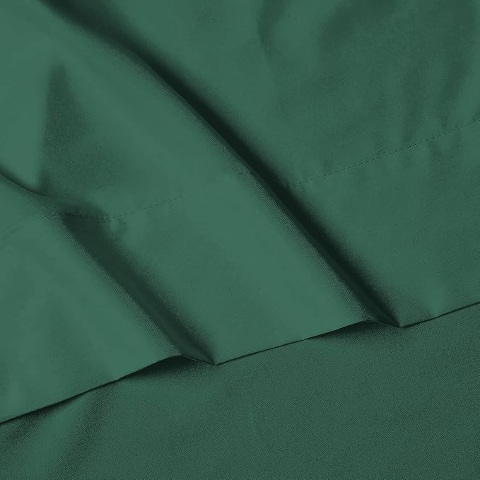Elegant Comfort Luxury 1500 Premium Hotel Quality Microfiber 4-Piece Sheet Set - Wrinkle Resistant, All Around Elastic Fitted Sheet, Deep Pocket up to 16", King Hunter Green