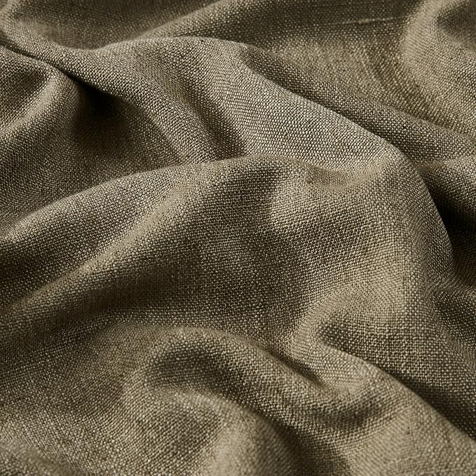 Vision Home Brown Pinch Pleated Full Blackout Curtains Linen Blended Room Darkening Window Curtains 108 inch for Living Room Bedroom Thermal Insulated Pinch Pleat Drapes with Hooks 40" Wx108 Lx2