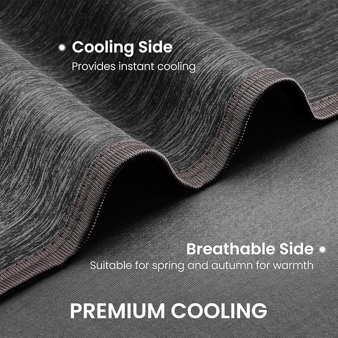 Topcee Cooling Blanket Queen Size 90"x90" for Hot Sleepers Summer Blanket | Absorbs Heat Cold Summer Blanket for Night Sweats & Menopause Q-Max>0.5 Lightweight Breathable Soft Double-Side Cooling