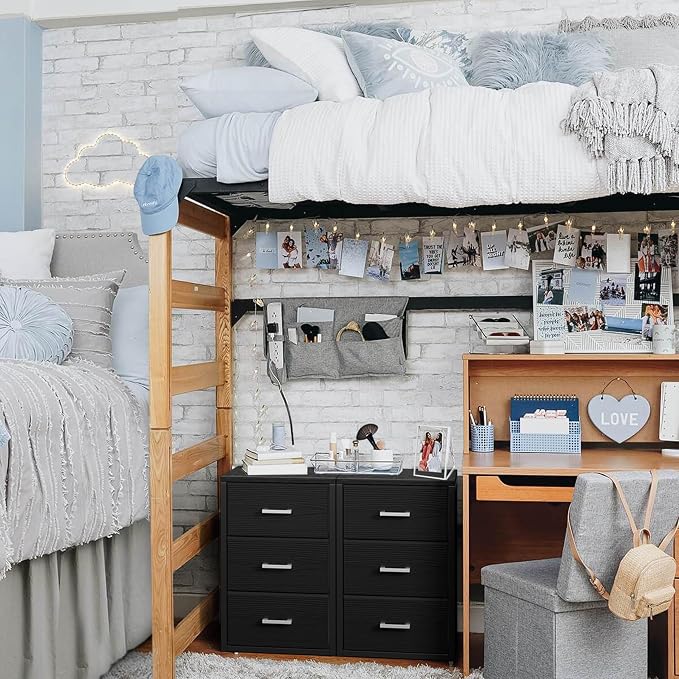 BOLUO Closet Drawers Black Fabric 3 Drawer Small Dresser for Closet Organizers and Storage Bedroom Dorm Modern
