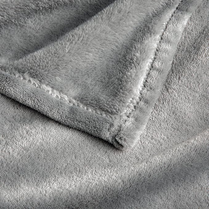 BEDELITE Fleece Blanket Soft Plush Oversized Bed Blanket Grey 120"x120" | Ultra Soft Plush Fleece, Lightweight Warmth, All Season Comfort, Fade Resistant, Machine Washable, Perfect for Sharing