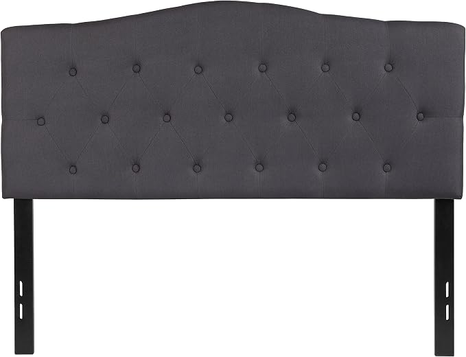 Flash Furniture Full Tufted Fabric Headboard, Dark Gray | Adjustable Height, Easy Install, Bedroom Decor