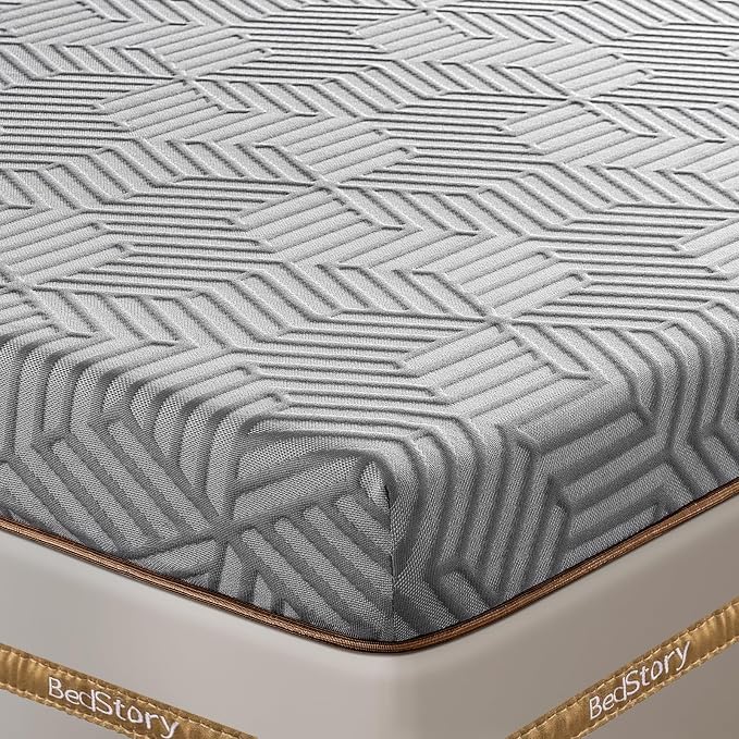 BedStory Firm Mattress Topper Queen - 3 Inch Hard Mattress Topper for Back Pain Relief - High Density Memory Foam, CertiPUR-US Certified