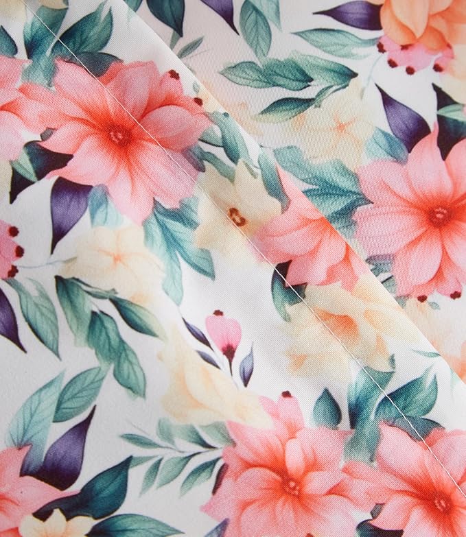 Duvet Cover Cal King - Floral Duvet Cover - 3 Piece - Blush Bouquet | Soft Floral Duvet Cover 104 x 98 with 2 Pillow Shams, Zipper Closures & Ties, Floral Bedding for Women, Men, Kids & Teens