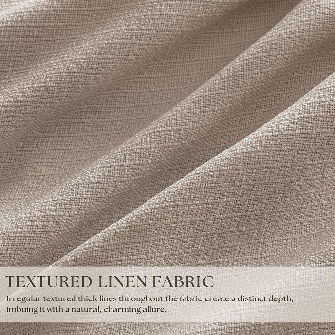 70 Inch Wide Blackout Curtains 90 Inches Long Pinch Pleated Burlywood Birch | Memory Trained, Linen Textured Two Layer, Thermal Insulated, Extra Wide Drapes for Bedroom Living Room Sliding Door, 1 Panel