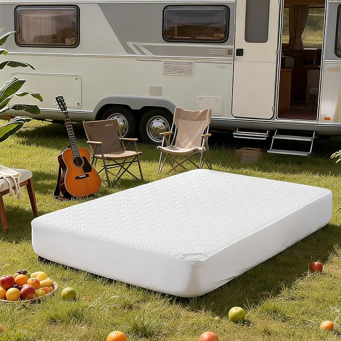 BEDLORE Waterproof Mattress Protector, RV Queen Size Mattress Pad Noiseless | Deep Pockets Fit 6"-18" Mattresses, Soft Breathable Dirt-proof Bed Mattress Cover Washable for Home, Bedroom, Hotel (White)
