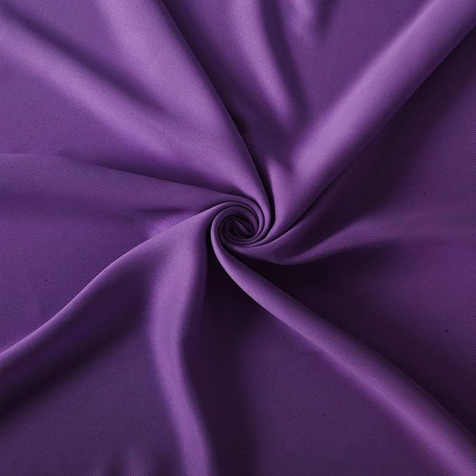 Purple Blackout Curtains 34 x 63 Inch Length/Set of 2 Curtain Panels/Thermal Insulated Room Darkening Blackout Curtains for Bedroom